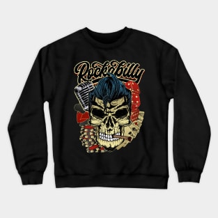 Rockabilly Greaser Skull Crewneck Sweatshirt